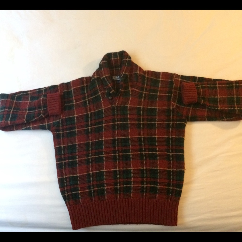 Vintage Ralph Lauren wool sweater w/ shawl collar